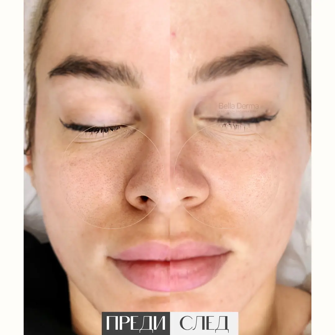Преди и след процедура в Bella Derma 14